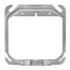 4" Two-Gang Steel Square Device Cover - 1-1/4" Raised