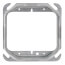 4" Two-Gang Steel Square Device Cover - 1-1/4" Raised