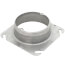 4" Steel Square Device Cover, Center Blanked w/ Tapped Ears - 1-1/4" Raised