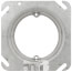 4" Steel Square Device Cover, Center Blanked w/ Tapped Ears - 1-1/4" Raised