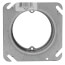 4" Steel Square Device Cover, Center Blanked w/ Tapped Ears - 1" Raised