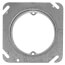 4" Steel Square Device Cover, Center Blanked w/ Tapped Ears - 1" Raised