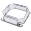 4" Two-Gang Steel Square Tile Wall Cover - 1-1/4" Raised