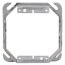 4" Steel Square 2-Gang Tile Wall Cover - 1-1/2" Raised