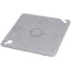 4" Steel Square Flat Cover w/ 1/2" Knockout