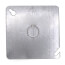 4" Steel Square Flat Cover w/ 1/2" Knockout