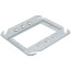 4" Steel Square Device Cover, Keyed for Plaster - 1/4" Raised