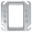 4" Steel Square Device Cover, Keyed for Plaster - 1/4" Raised