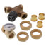 1" Sweat Union AngleMix 3-Way Thermostatic Mixing Valve w/ Gauge