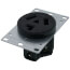Flush Mount Receptacle, 30A, 3P, NEMA 10-30R - Black (125/250V)