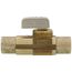 1/2" Female Solder X 1/2" Female Solder Straight Stop Valve, Rough Brass with Drain (Lead Free)