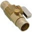 1/2" Female Solder X 1/2" Female Solder Straight Stop Valve, Rough Brass with Drain (Lead Free)