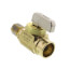 1/2" Female Solder x 1/4" OD Compression Straight Stop Valve, Lead Free (Brass)