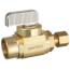 1/2" Female Solder x 1/4" OD Compression Straight Stop Valve, Lead Free (Brass)