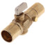 3/4" Female Solder X 3/4" Female Solder Straight Stop Valve, Rough Brass with Drain (Lead Free)