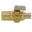 3/4" PEX Crimp x Female Solder In-Line Straight Mini Ball Valve, Lead Free (Rough Brass)