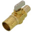 3/4" PEX Crimp x Female Solder In-Line Straight Mini Ball Valve, Lead Free (Rough Brass)