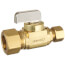 1/2" Nom Comp. (5/8" OD) x 3/8" OD Comp. Straight Stop Valve, Lead Free (Brass)