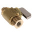 1/8" FIP x 1/8" MIP Straight Mini Ball Valve, Rough Brass (Lead Free)