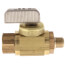 1/8" FIP x 1/8" MIP Straight Mini Ball Valve, Rough Brass (Lead Free)