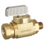 1/8" FIP x 1/8" MIP Straight Mini Ball Valve, Rough Brass (Lead Free)