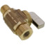 1/4" FIP x 1/4" MIP Straight Mini Ball Valve, Rough Brass (Lead Free)