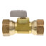 1/2" FIP x 1/2" FIP Straight Stop Valve, Lead Free (Rough Brass)