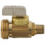 1/4" MIP x Male Hose, Straight Hose and Boiler Drain Valve, Lead Free (Brass)