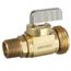 3/8" MIP x Male Hose, Straight Hose and Boiler Drain Valve, Lead Free (Brass)