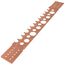 2" x 20" Secure-All Flat Stub Out Bracket, Copper Plated Steel, 18 GA (14" Bracketing Area)