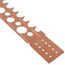 2" x 20" Secure-All Flat Stub Out Bracket, Copper Plated Steel, 18 GA (14" Bracketing Area)