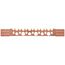 2" x 20" Secure-All Flat Stub Out Bracket, Copper Plated Steel, 18 GA (14" Bracketing Area)