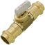 1/2" Female Press x 1/2" Female Press Straight In-Line Stop & Isolation Valve, Lead Free (Chrome Plated Brass)
