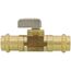 1/2" Female Press x 1/2" Female Press Straight In-Line Stop & Isolation Valve, Lead Free (Chrome Plated Brass)