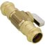 1/2" Female Press x 1/2" Female Press Straight In-Line Stop & Isolation Valve, Lead Free (Chrome Plated Brass)