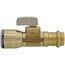 1/2" Female Press x 1/2" QUICK-GRIP Straight In-Line Stop & Isolation Valve, Lead Free (Rough Brass)