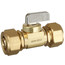 1/2" PEX-AL-PEX x 1/2" PEX-AL-PEX Compression Ball Valve, Lead Free (Rough Brass)