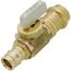 1/2" Expansion PEX x 1/2" Female Press Straight In-Line Stop & Isolation Valve, Lead Free (Rough Brass)
