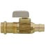 1/2" Expansion PEX x 1/2" Female Press Straight In-Line Stop & Isolation Valve, Lead Free (Rough Brass)