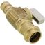 1/2" Expansion PEX x 1/2" Female Press Straight In-Line Stop & Isolation Valve, Lead Free (Rough Brass)