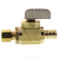 1/2" PEX Crimp x 1/4 OD Comp Straight Stop Valve, Lead Free (Rough Brass)