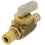 1/2" PEX Crimp x 1/4 OD Comp Straight Stop Valve, Lead Free (Rough Brass)