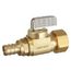 1/2" PEX Crimp x 5/8 OD Comp Straight Stop Valve, Lead Free (Rough Brass)