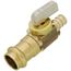 1/2" Crimpex x 1/2" Female Press Straight In-Line Stop & Isolation Valve, Lead Free (Rough Brass)