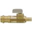1/2" Crimpex x 1/2" Female Press Straight In-Line Stop w/ Drain, Lead Free (Rough Brass)