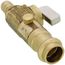 1/2" Crimpex x 1/2" Female Press Straight In-Line Stop w/ Drain, Lead Free (Rough Brass)