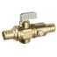 3/4" PEX Crimp x 3/4" PEX Crimp In-Line Straight Ball Valve w/ Drain, Lead Free (Rough Brass)