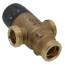 1/2" Male NPT MIXCAL 3-Way Adjustable Thermostatic Mixing Valve w/ Temp Gauge & Inlet Check Valves