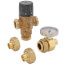 1/2" Sweat MIXCAL 3-Way Thermostatic Mixing Valve w/ Temperature Gauge