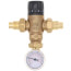 1/2" Sweat MIXCAL 3-Way Thermostatic Mixing Valve w/ Temp Gauge & Check Valve (Lead Free)